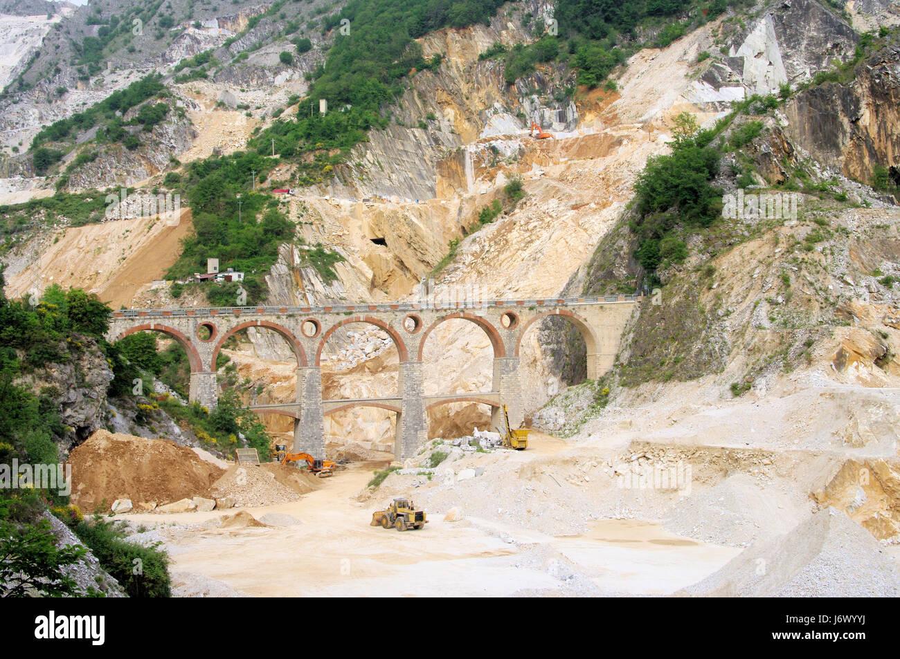 Carrière de marbre de Carrare - Fosse en pierres de marbre de Carrare 14 Banque D'Images