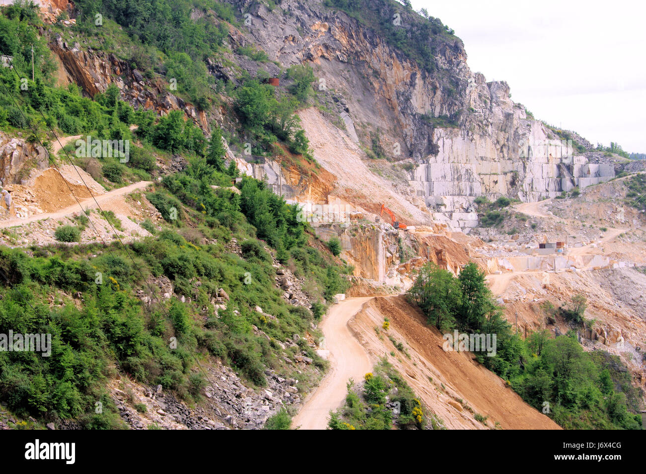 Carrière de marbre de Carrare - Fosse en pierres de marbre de Carrare 11 Banque D'Images
