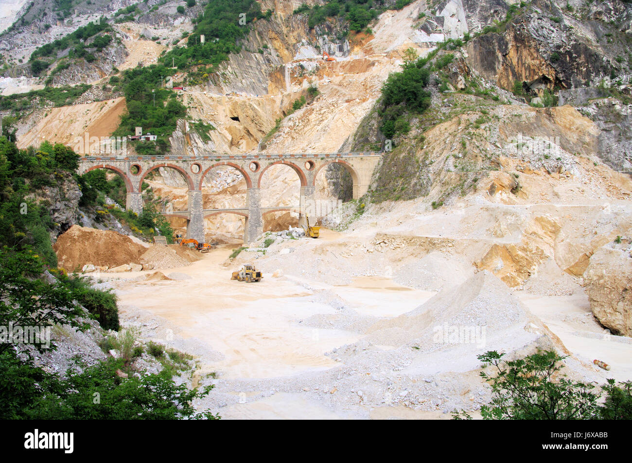 Carrière de marbre de Carrare - Fosse en pierres de marbre de Carrare 13 Banque D'Images