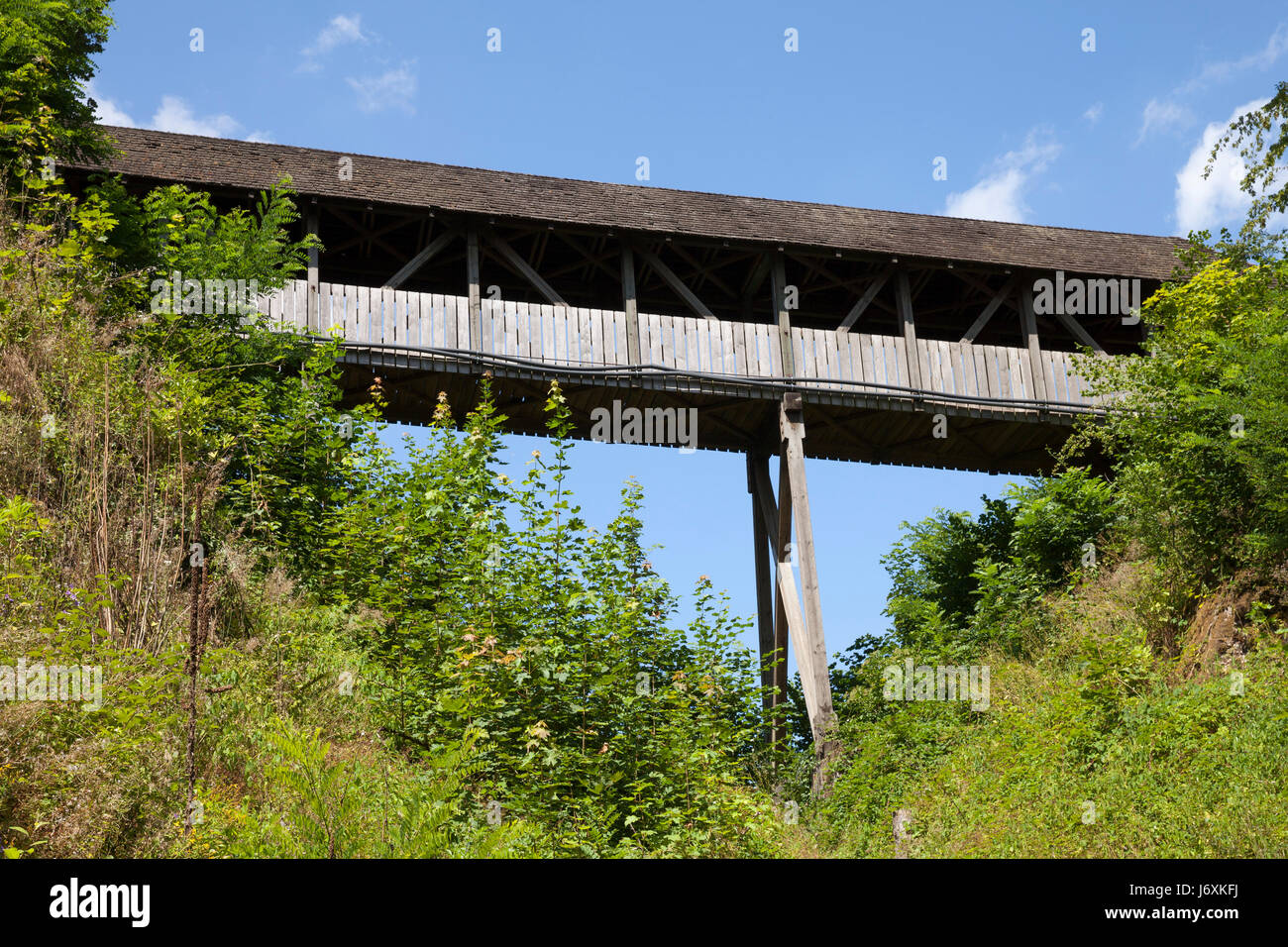 Pont en bois Banque D'Images