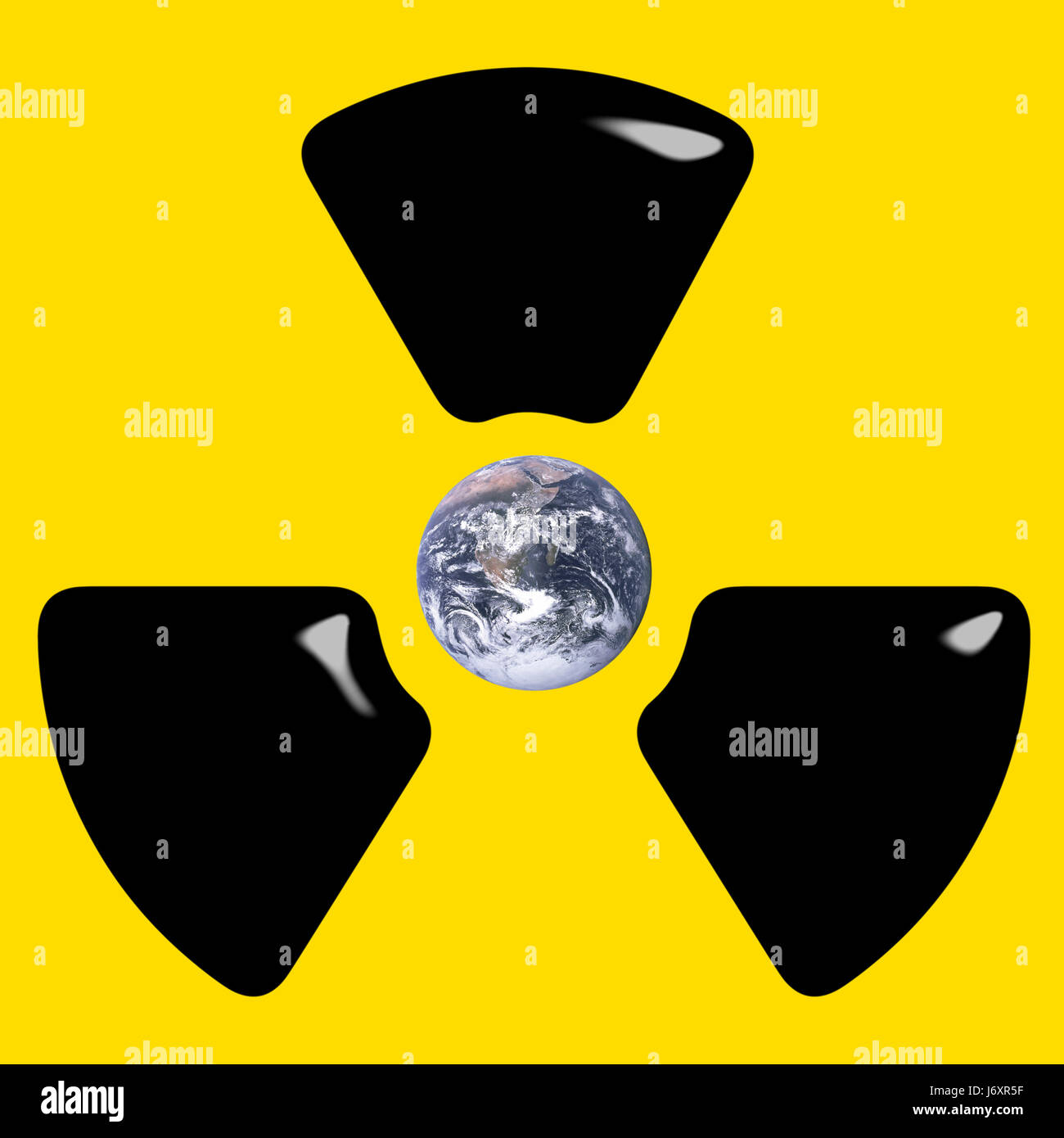 Signal signe danger bombe atomique monde planète terre monde ...