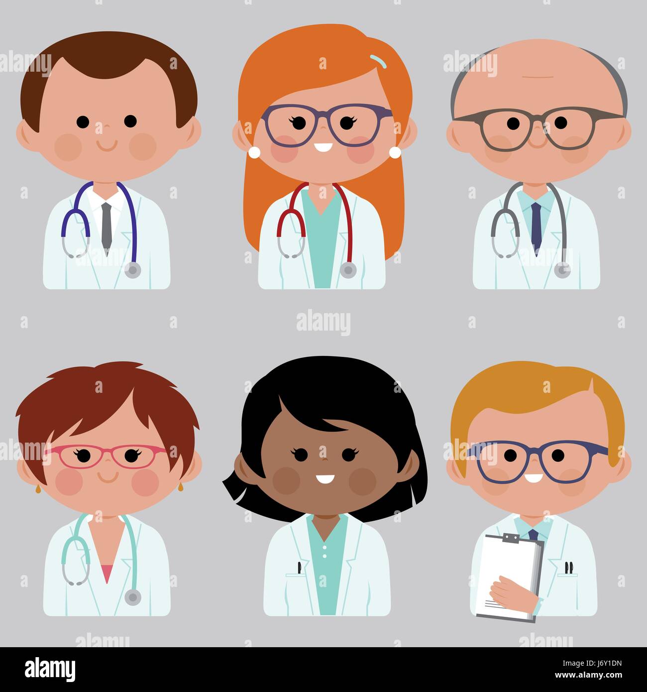 Groupe de médecins Illustration de Vecteur