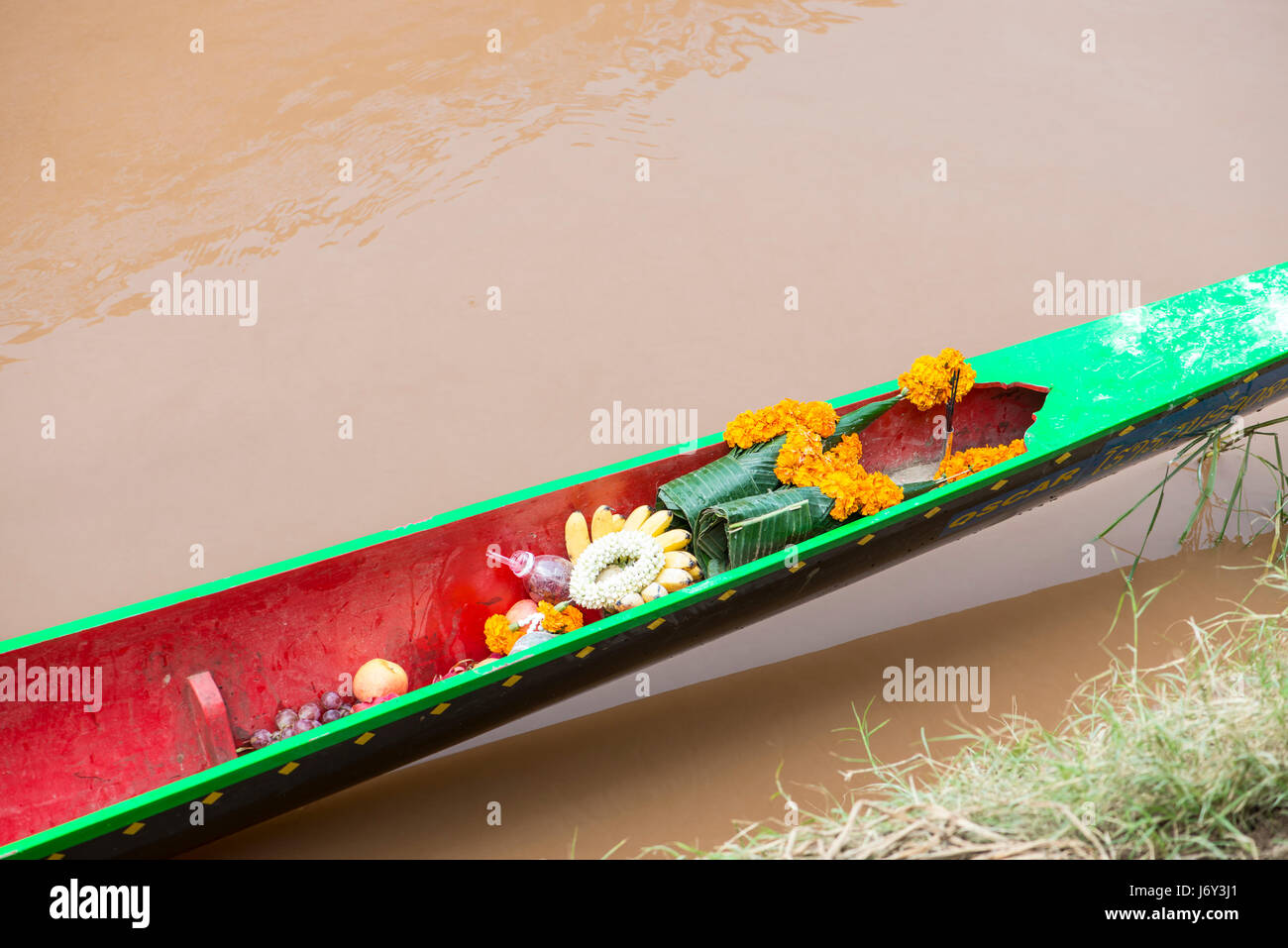 À Ban Chom Cheng des courses de bateaux,Vientiane Banque D'Images
