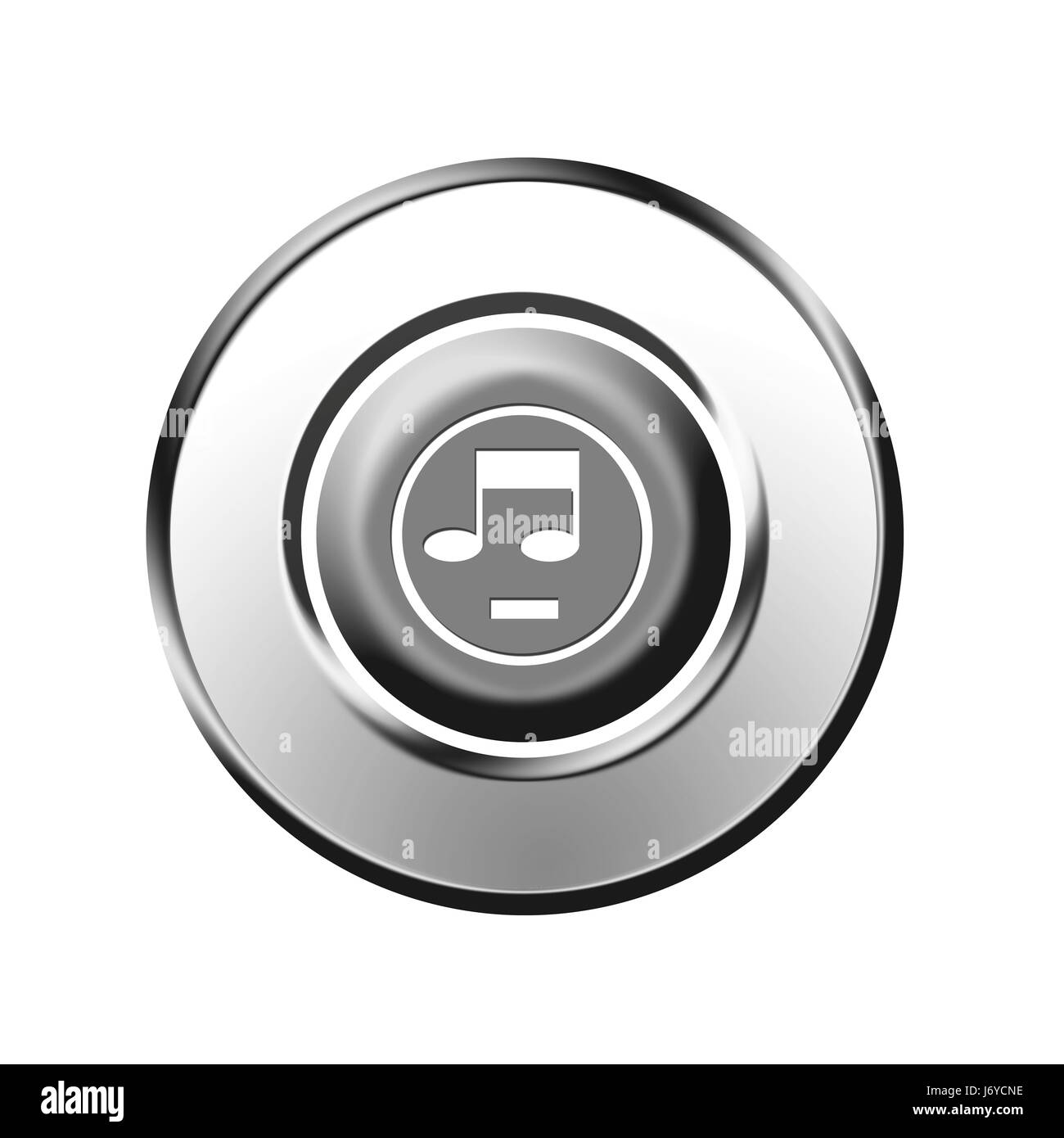 Loud musique bouton note des difficultés plus fort volume son symbolique en option isolés Banque D'Images
