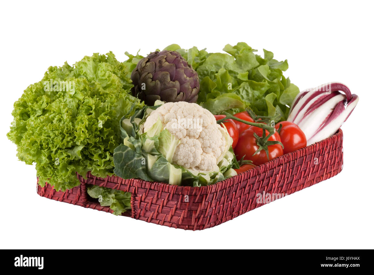 Salade de chou-fleur légumes bac d'artichaut pour tomates photo intérieur aliment Banque D'Images