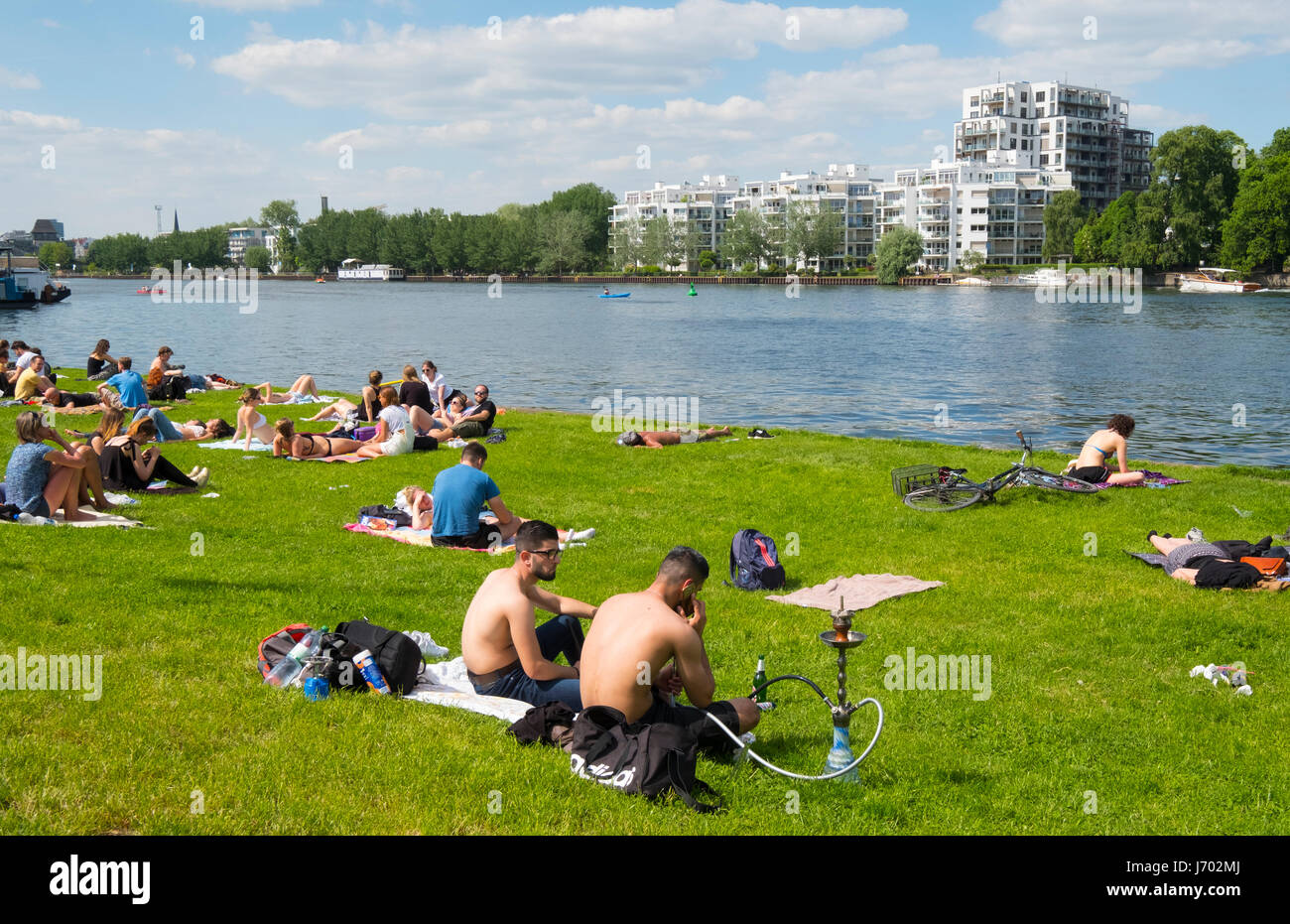 Journée d'été au parc de Treptow à Berlin Allemagne Banque D'Images
