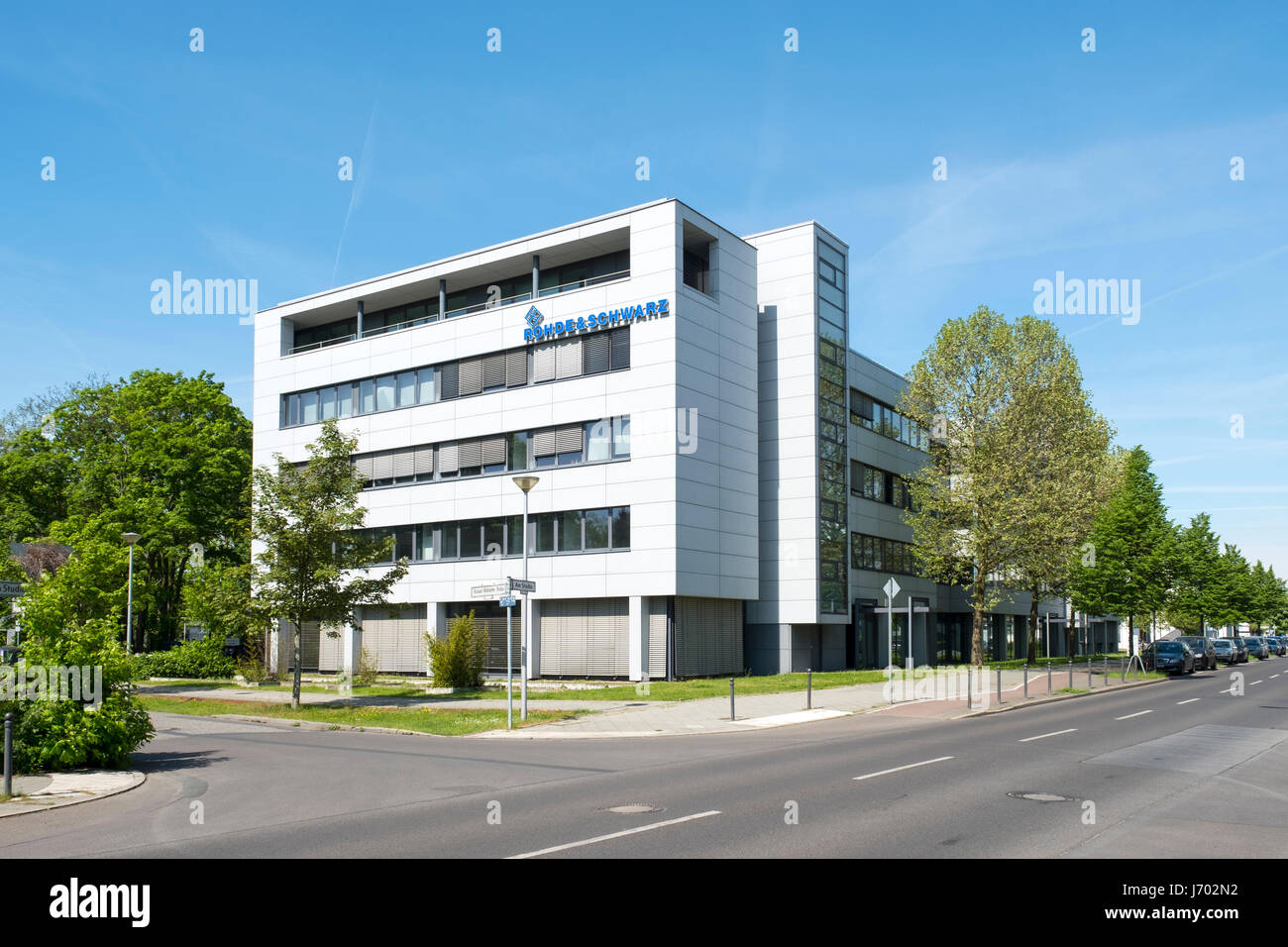 Rohde et Schwarz electronics fabricant à Adlershof, Science and Technology Park Park à Berlin, Allemagne Banque D'Images