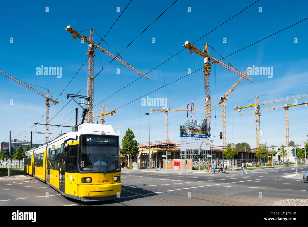 Site de construction du nouveau campus de l'Allianz Parc Scientifique et Technologique d'Adlershof à Berlin, Allemagne Banque D'Images