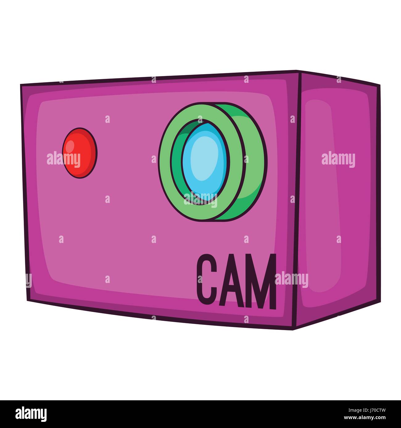 L'icône Appareil photo numérique vidéo d'action, style cartoon Illustration de Vecteur