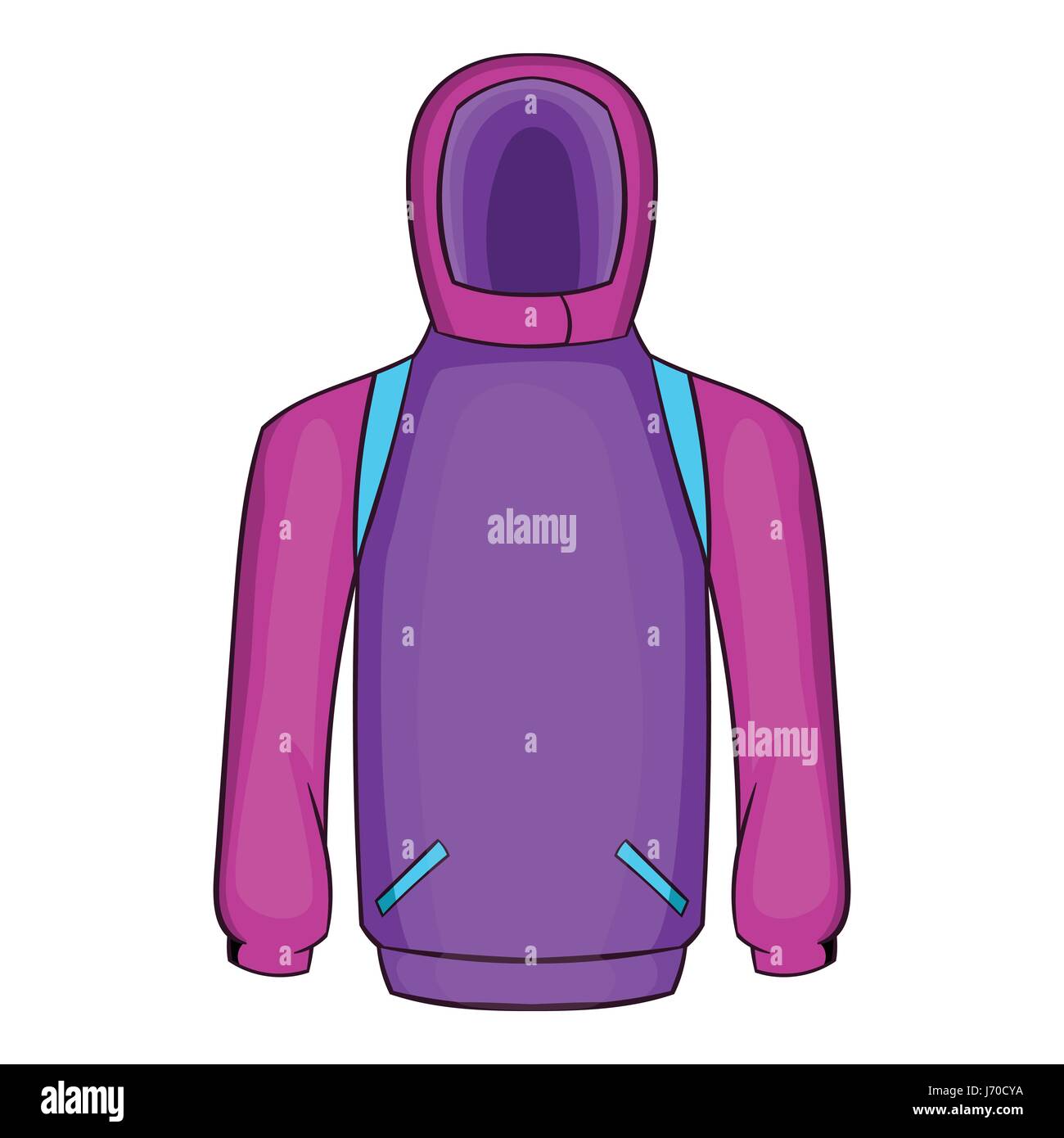 Snowboarder jacket, icône de style cartoon Illustration de Vecteur