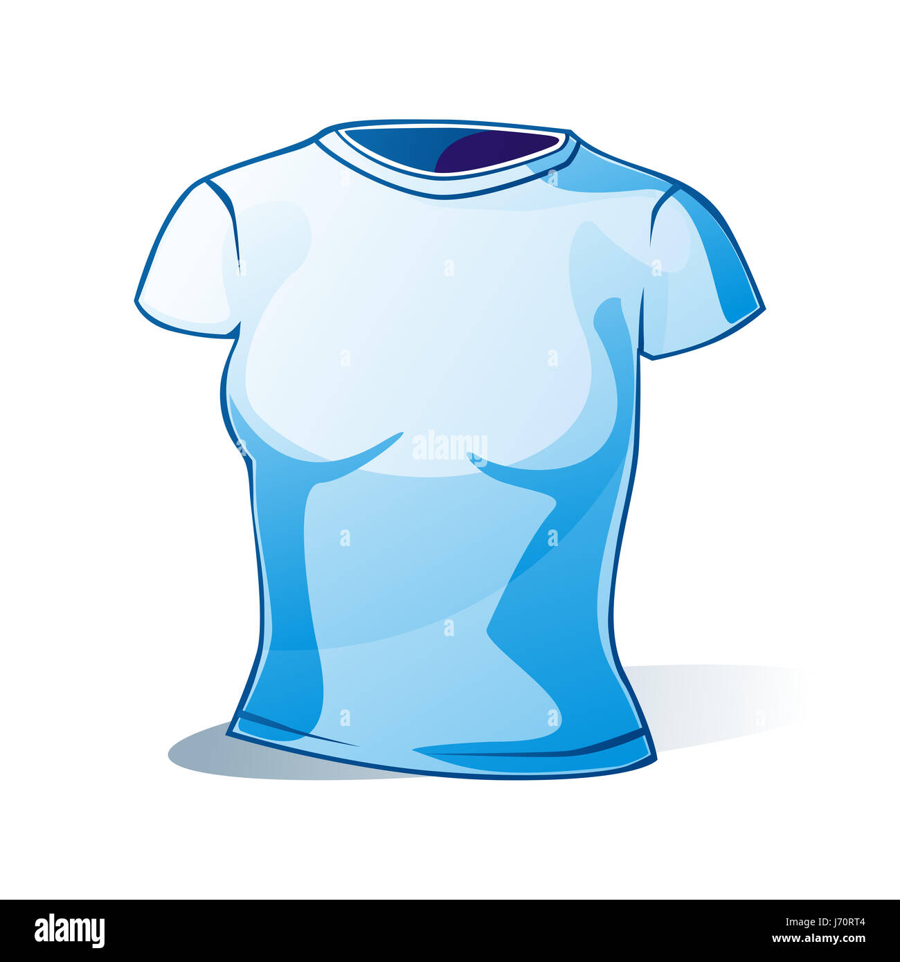 Illustration isolé femme femmes t-shirt femme femmes mode isolé de l'objet Banque D'Images