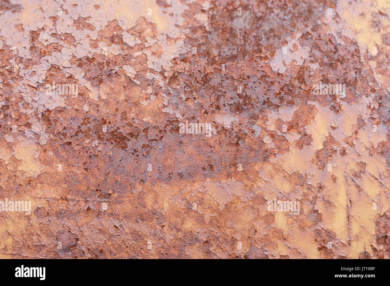 Détail de rusty metal surface avec de la peinture Banque D'Images