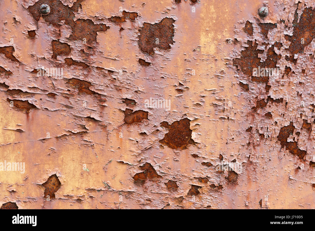 Détail de rusty metal surface avec de la peinture Banque D'Images