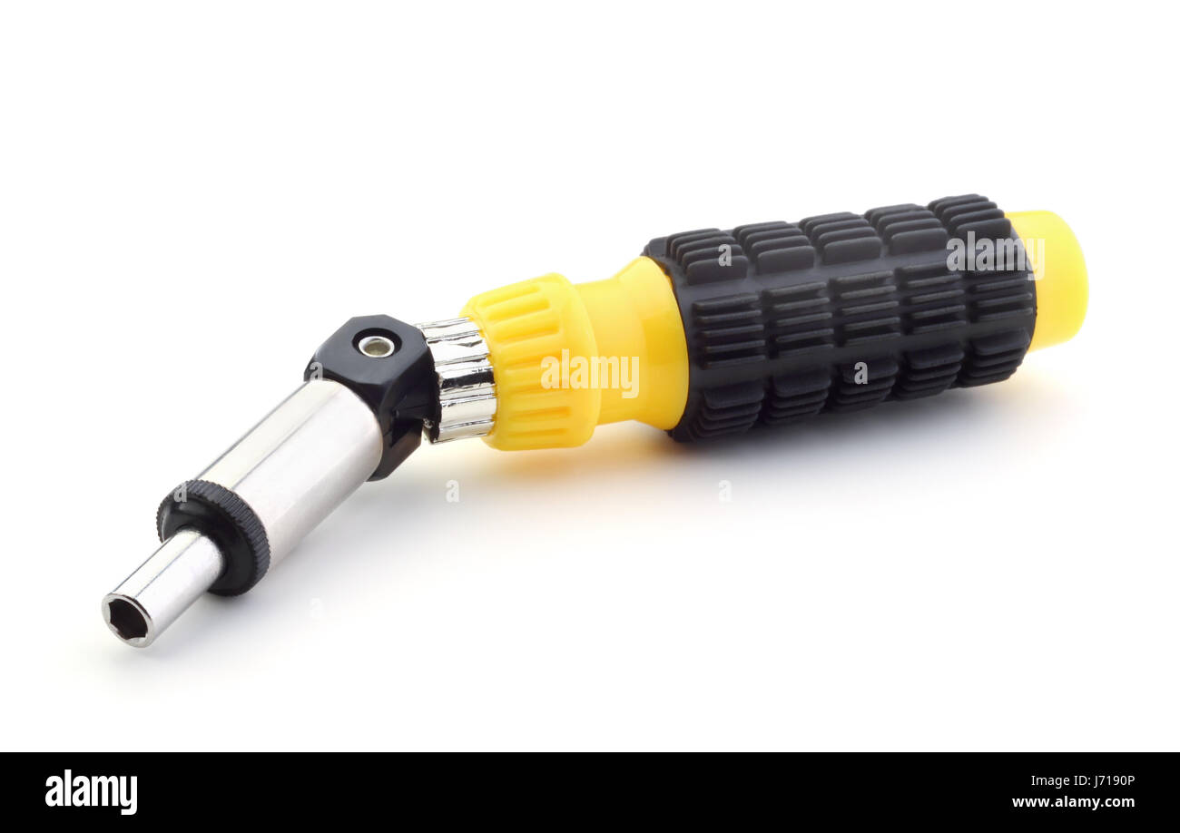 Tournevis réversible isolated on white Banque D'Images