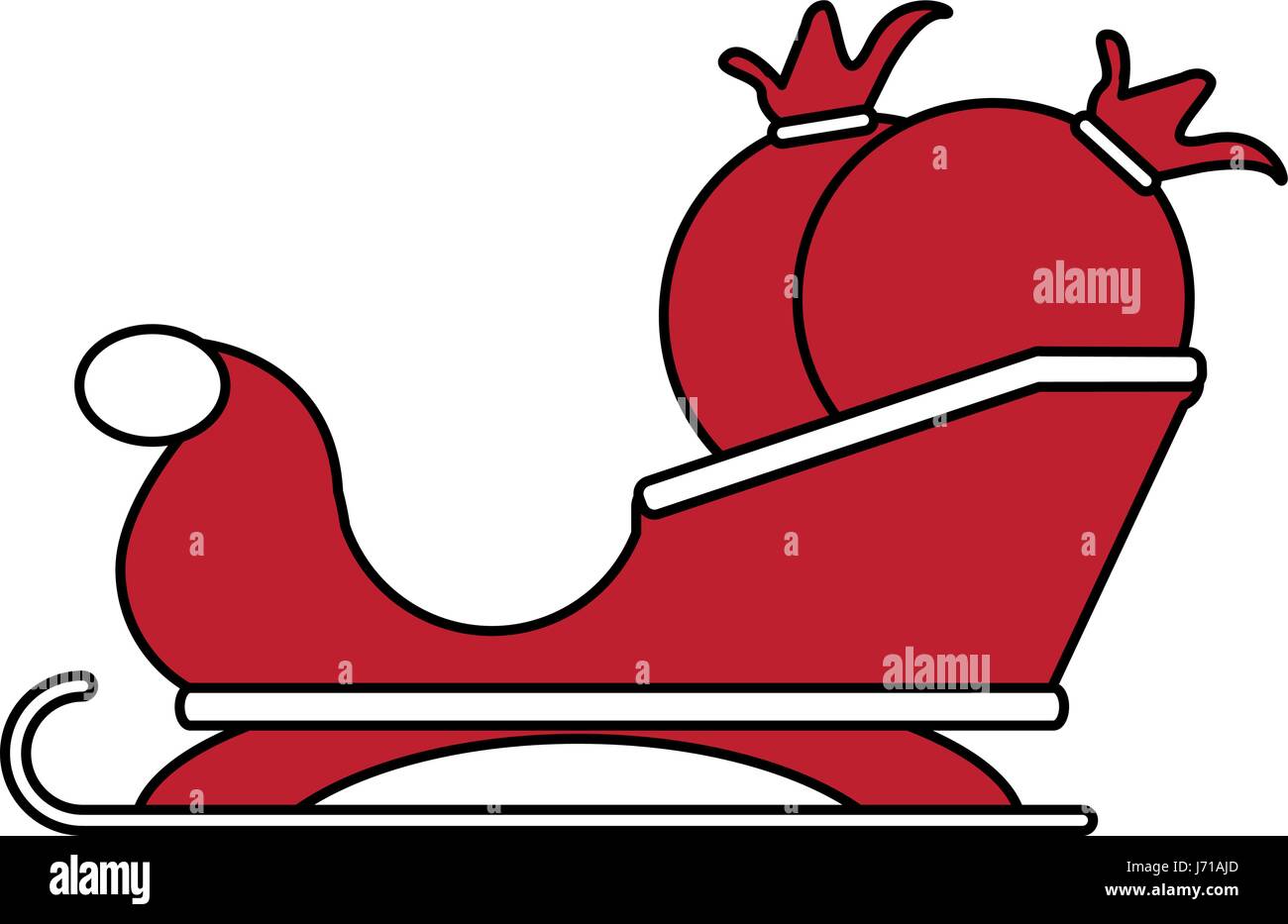 La Silhouette D Une Image Couleur Du Traineau Du Pere Noel Avec Des Sacs De Cadeaux Image Vectorielle Stock Alamy