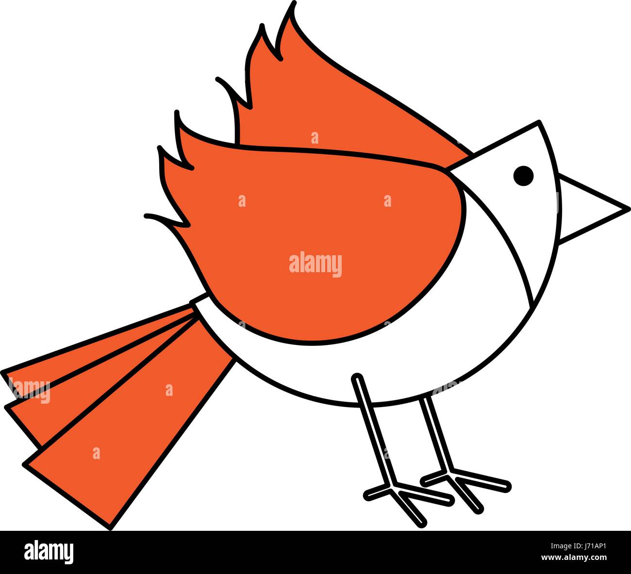 La Silhouette D Une Image Couleur De L Oiseau Dessin Anime Image Vectorielle Stock Alamy