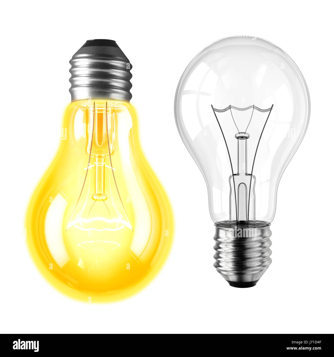 Ampoule lampe sur pied et isolé sur fond blanc. 3D illustration Photo Stock  - Alamy