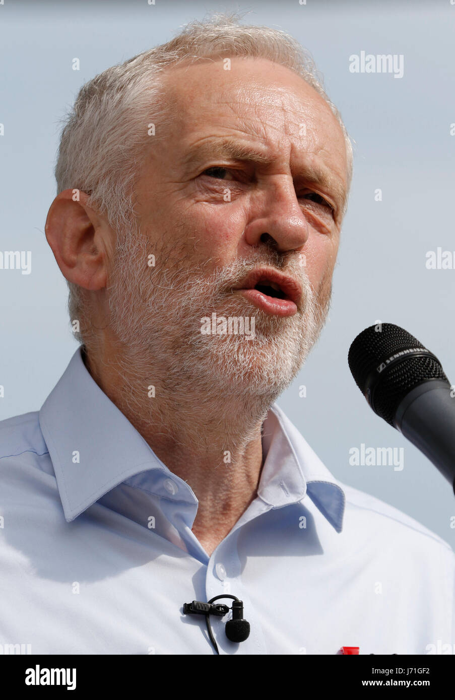 Scarborough Spa, Royaume-Uni. 22 mai, 2017. Jeremy Corbyn, chef du Parti du Travail, au sud de la baie de Scarborough, North Yorkshire, Angleterre, 22/05/2017 : Crédit photo Allstar Bibliothèque/Alamy Live News Banque D'Images