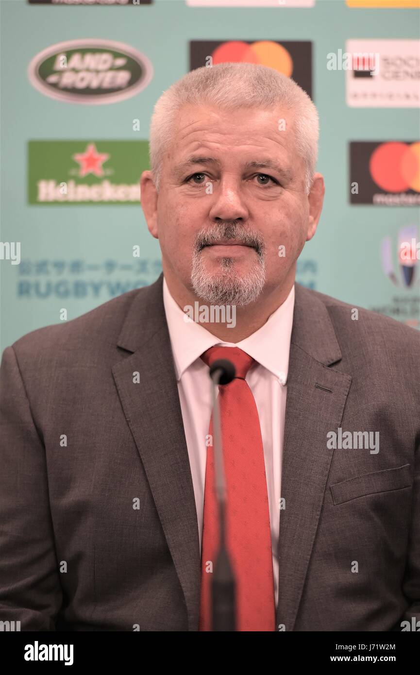 Warren Gatland (WAL), 10 mai 2017 - Rugby : conférence de presse après la Coupe du Monde de Rugby 2019 tirage piscine à Kyoto State Guest House à Kyoto, au Japon. (Photo par FAR EAST PRESS/AFLO) Banque D'Images