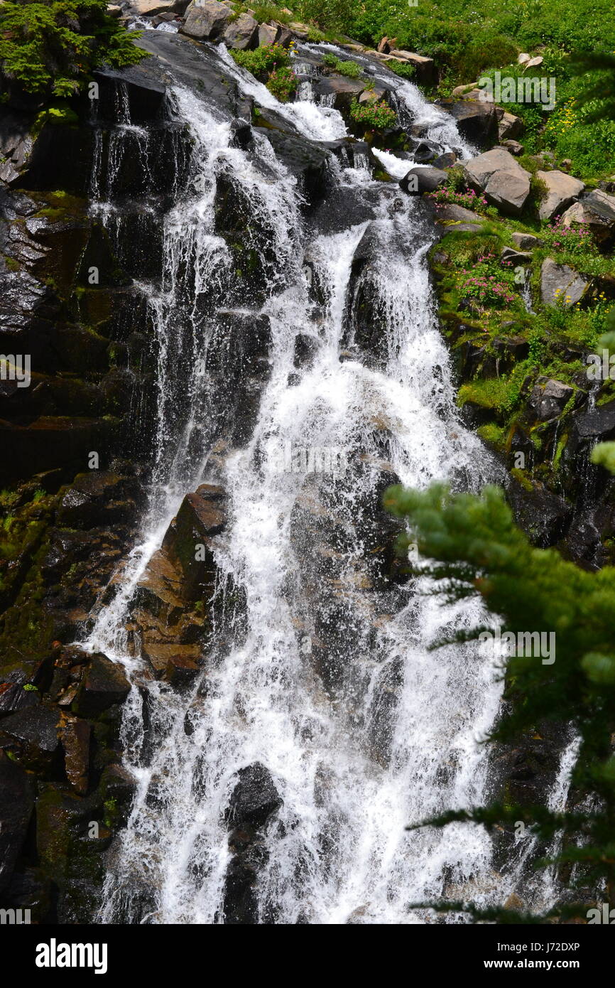 Cascade de montagne Banque D'Images