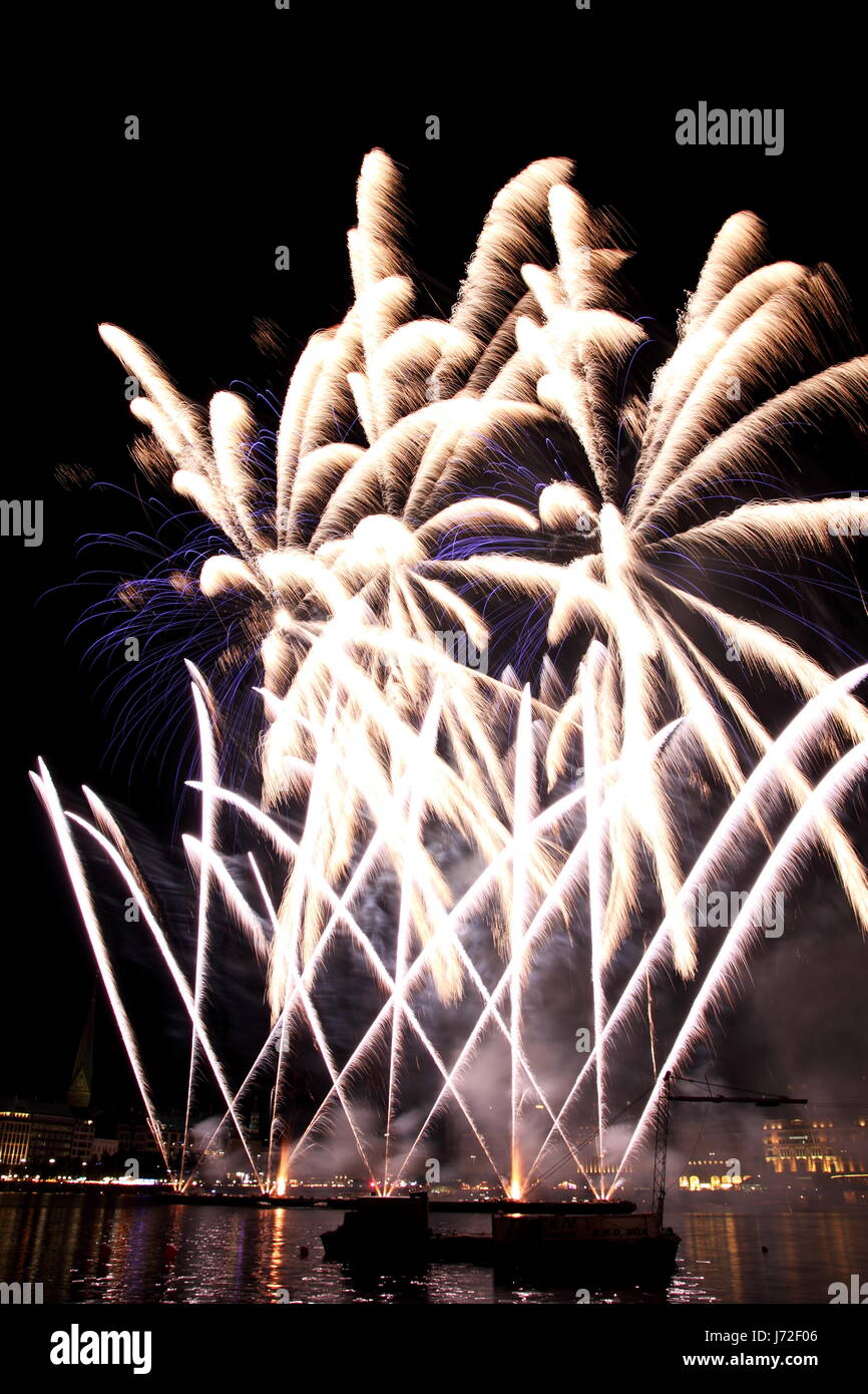 Folk Festival hamburg silvester feu artifice feux nuit nuit nuit Banque D'Images