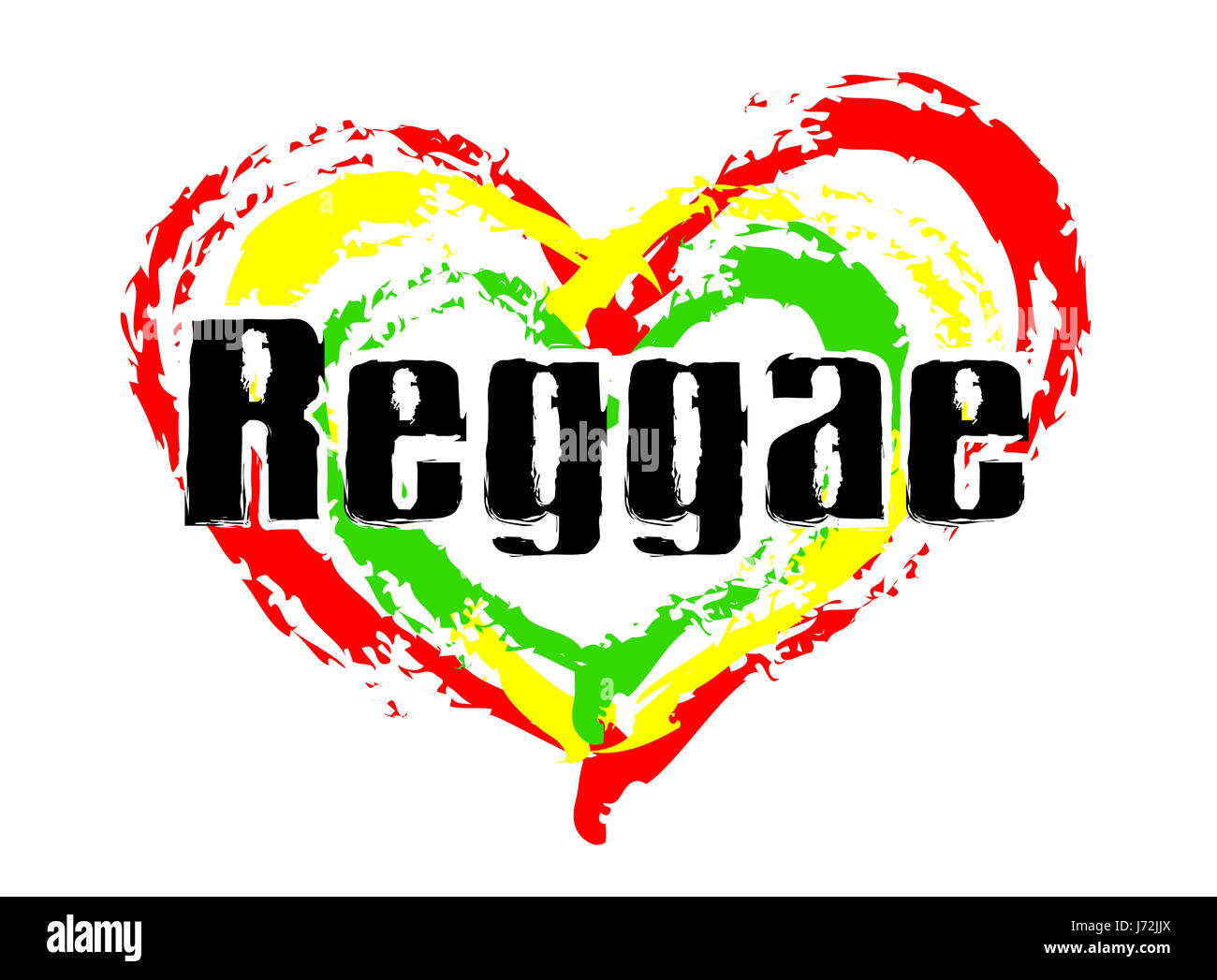 Nous aimons la musique reggae Banque D'Images