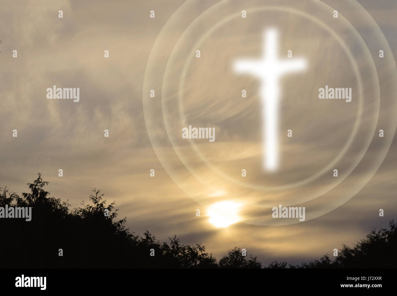 Jésus est ressuscité - symbole du christianisme Banque D'Images