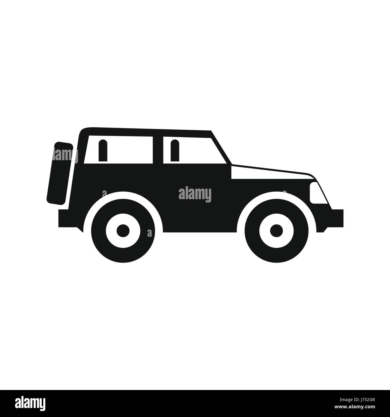 Dans un style simple icône Jeep Illustration de Vecteur