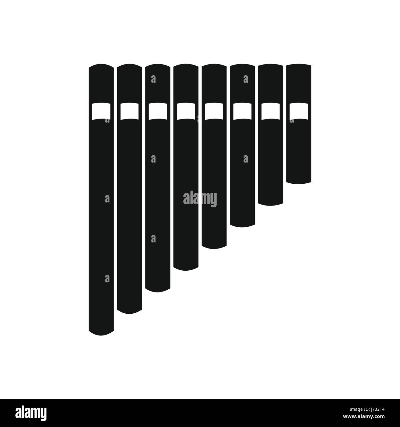 Flûte de pan, l'icône de style simple. Illustration de Vecteur