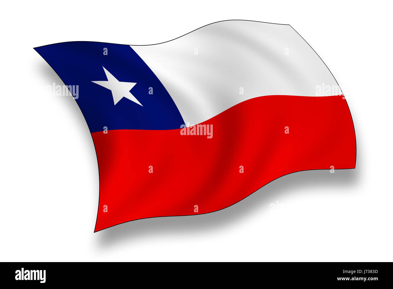 drapeau du Chili Banque D'Images