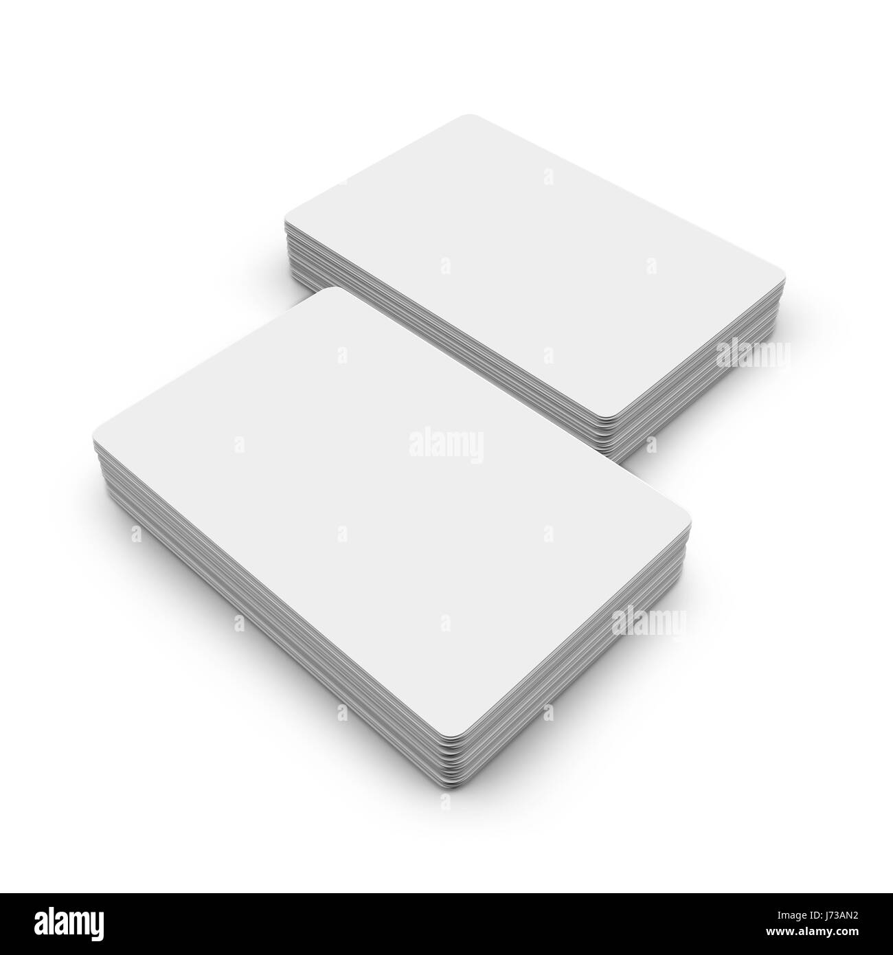 Les cartes d'affaires isolé sur fond blanc. Banque D'Images