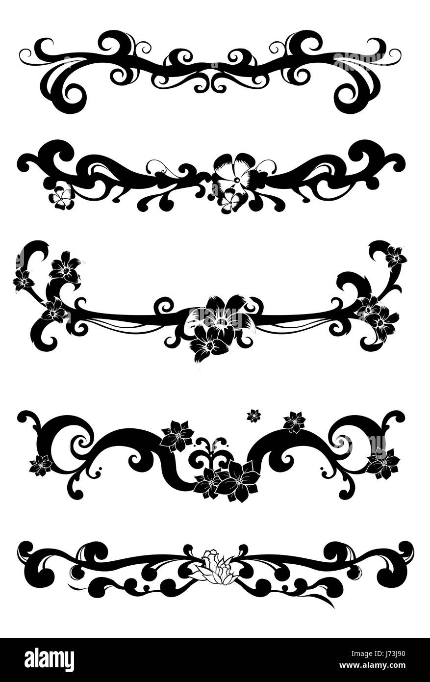 Fleur plante jetblack basané noir motif noir profond belle beauteously Banque D'Images