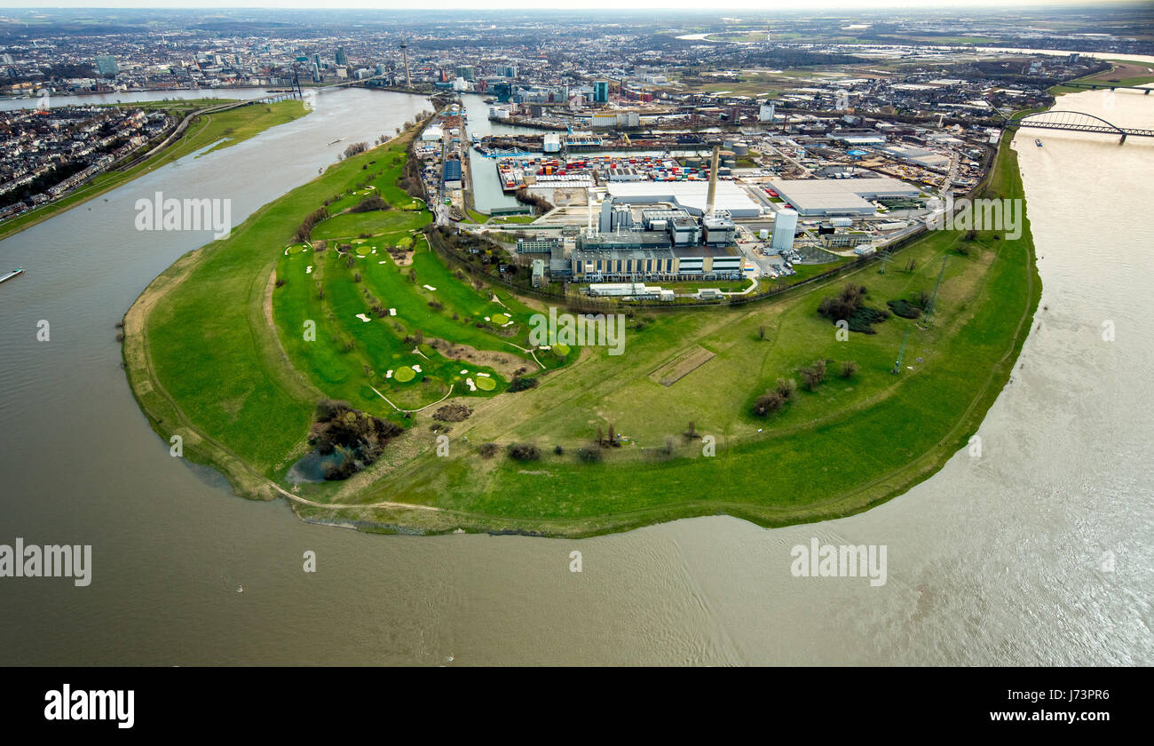 La production combinée de chaleur et d'électricité ; Lausward gare centrale à cycle combiné gaz et turbine à vapeur ; power station ; chauffage collectif ; Stadtwerke Düsseldorf Gmb Banque D'Images