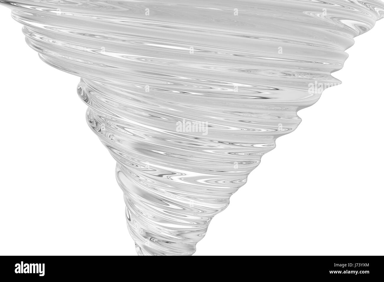 Tourbillon tornade réaliste isolé sur fond blanc. Le rendu 3D Photo — free download