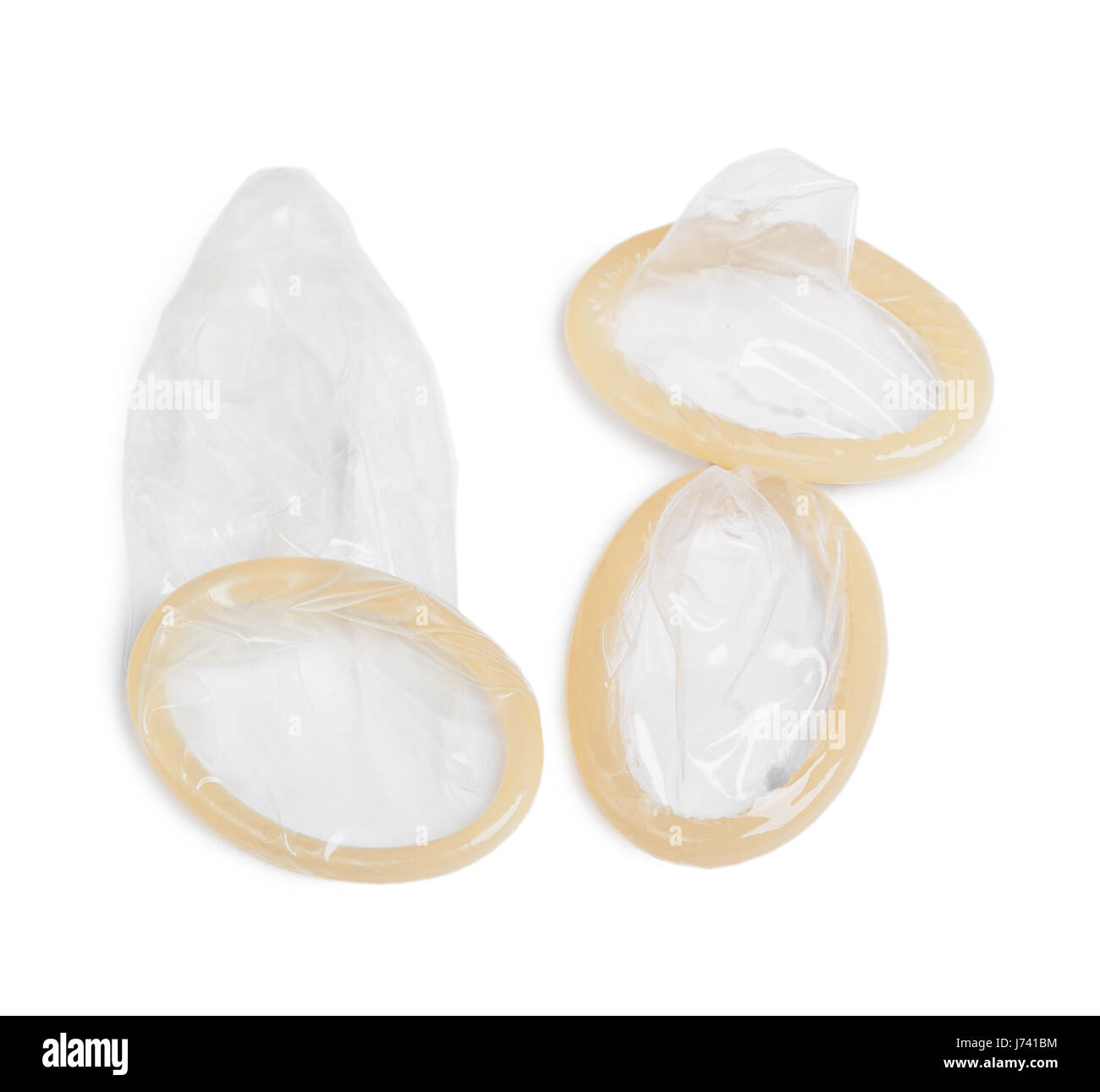 Les préservatifs isolé sur fond blanc Banque D'Images