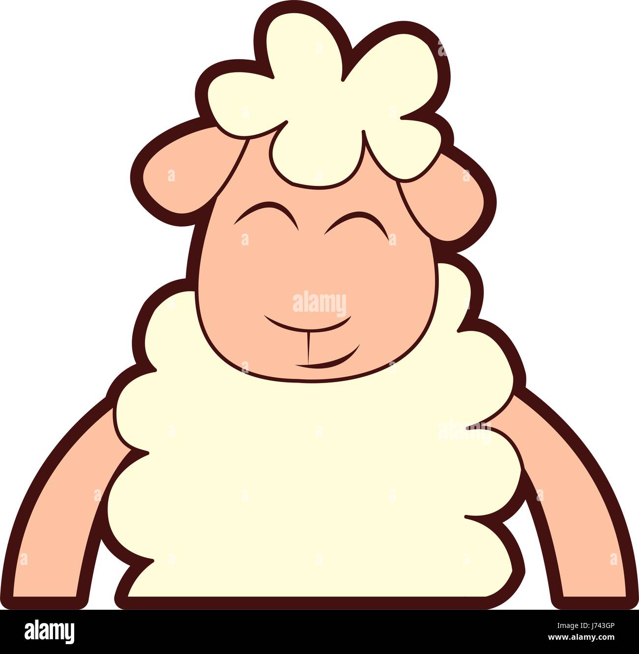 Caractere De Dessin Mouton Mignon Image Vectorielle Stock Alamy