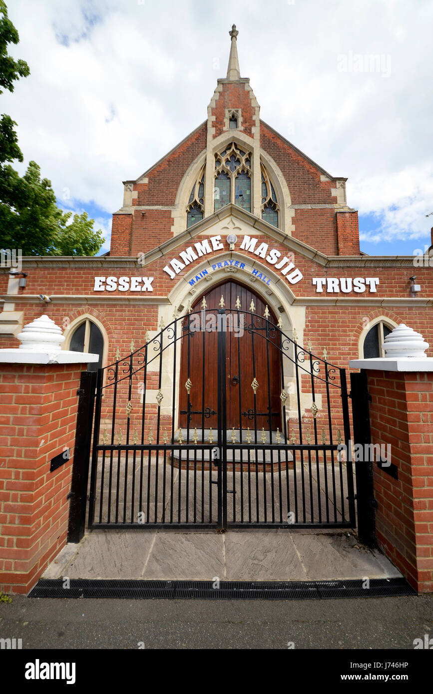 Essex Jamme Masjid Trust Ltd mosquée à Westcliff on Sea, Essex, Royaume-Uni. Anciennement United Reformed Church Banque D'Images