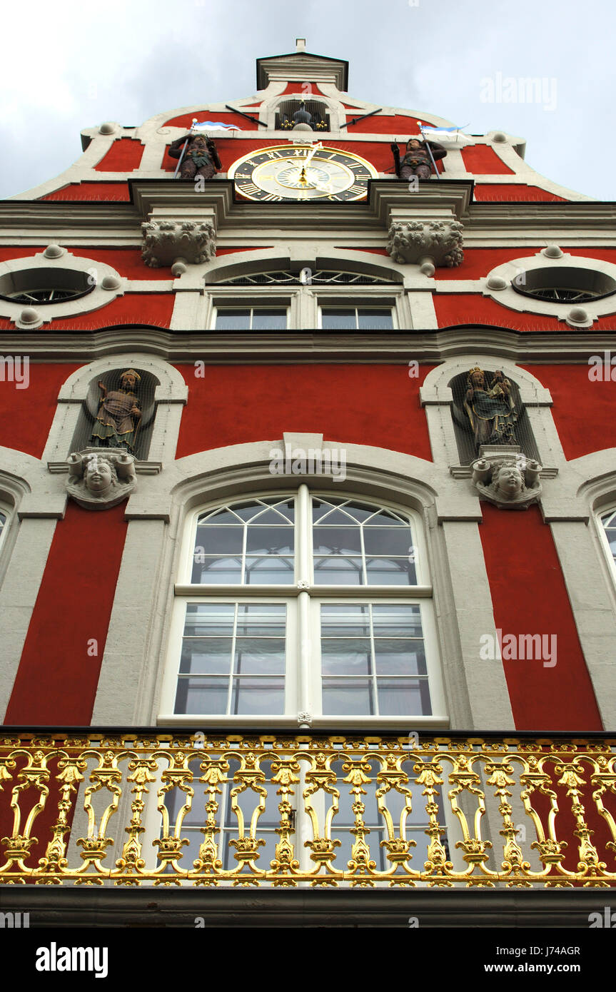 Allemagne République fédérale allemande de Thuringe façade de l'hôtel de ville renaissance house Banque D'Images
