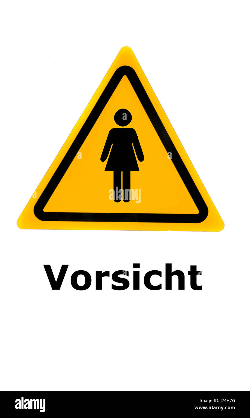 Signal signe femme dame symbolique des droits de l'homme attention pictogramme symbolisme Banque D'Images