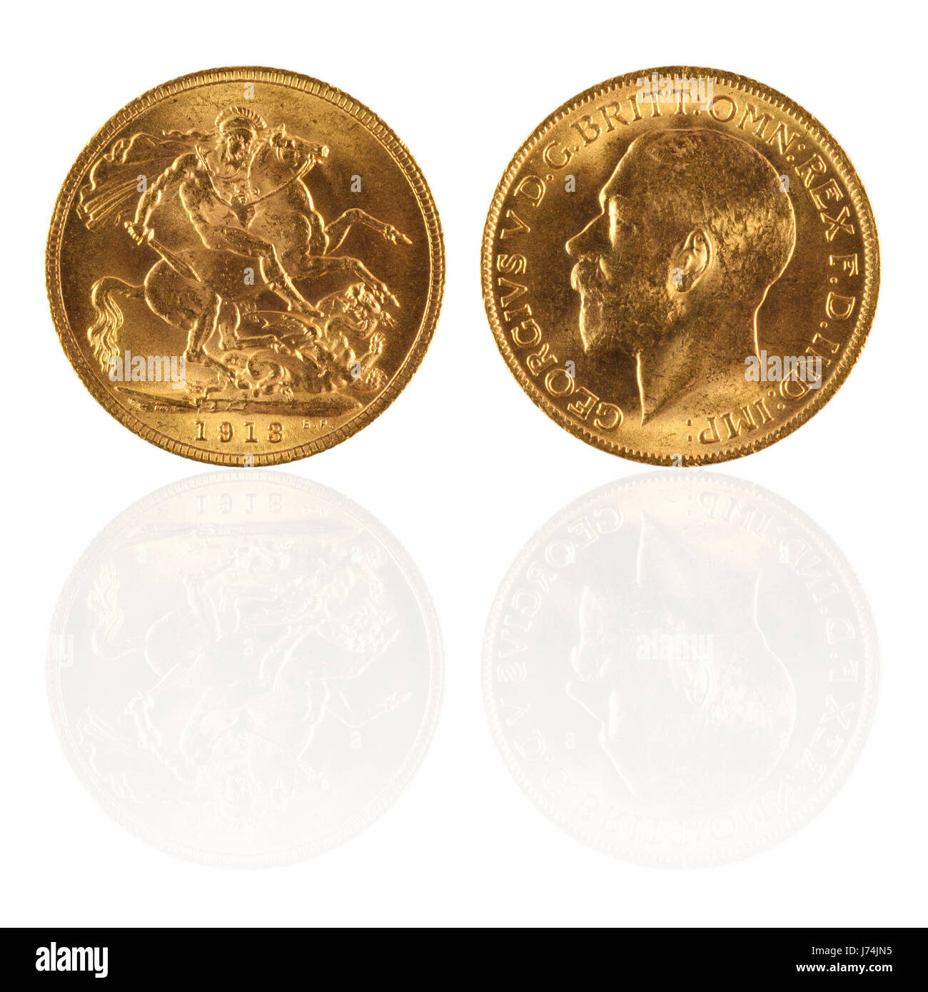 Pièce de monnaie argent or souverain or vintage livre historique de l'objet Banque D'Images