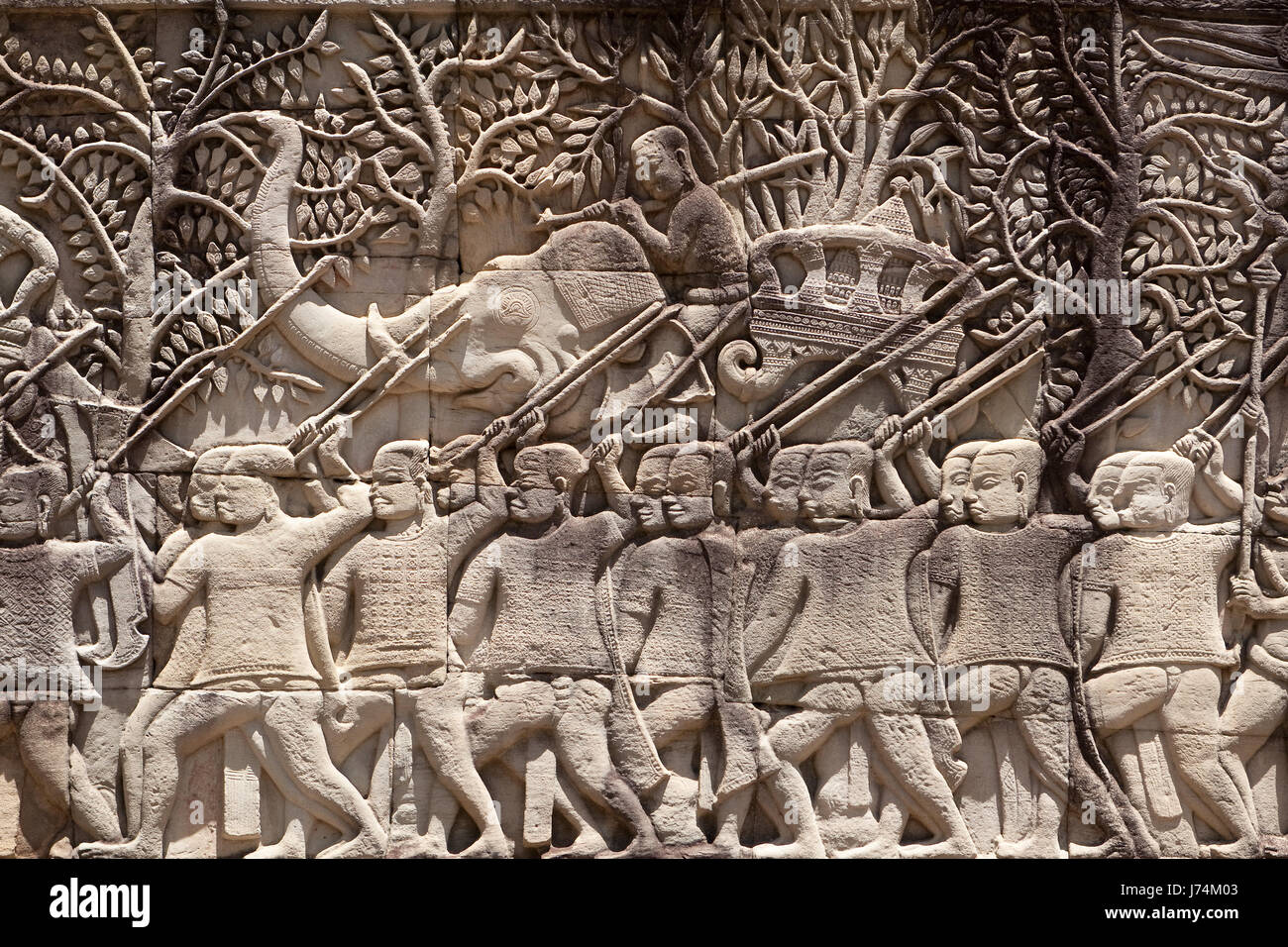 Le Cambodge de secours de l'art art culture historique de l'art travail tourisme en Asie pierre Banque D'Images