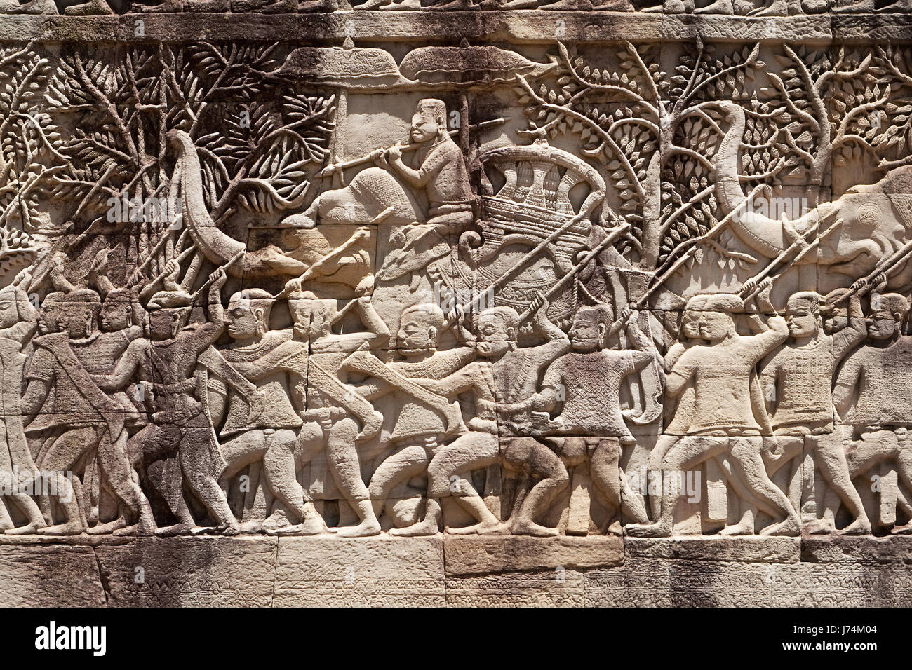 Le Cambodge de secours de l'art art culture historique de l'art travail tourisme en Asie pierre Banque D'Images