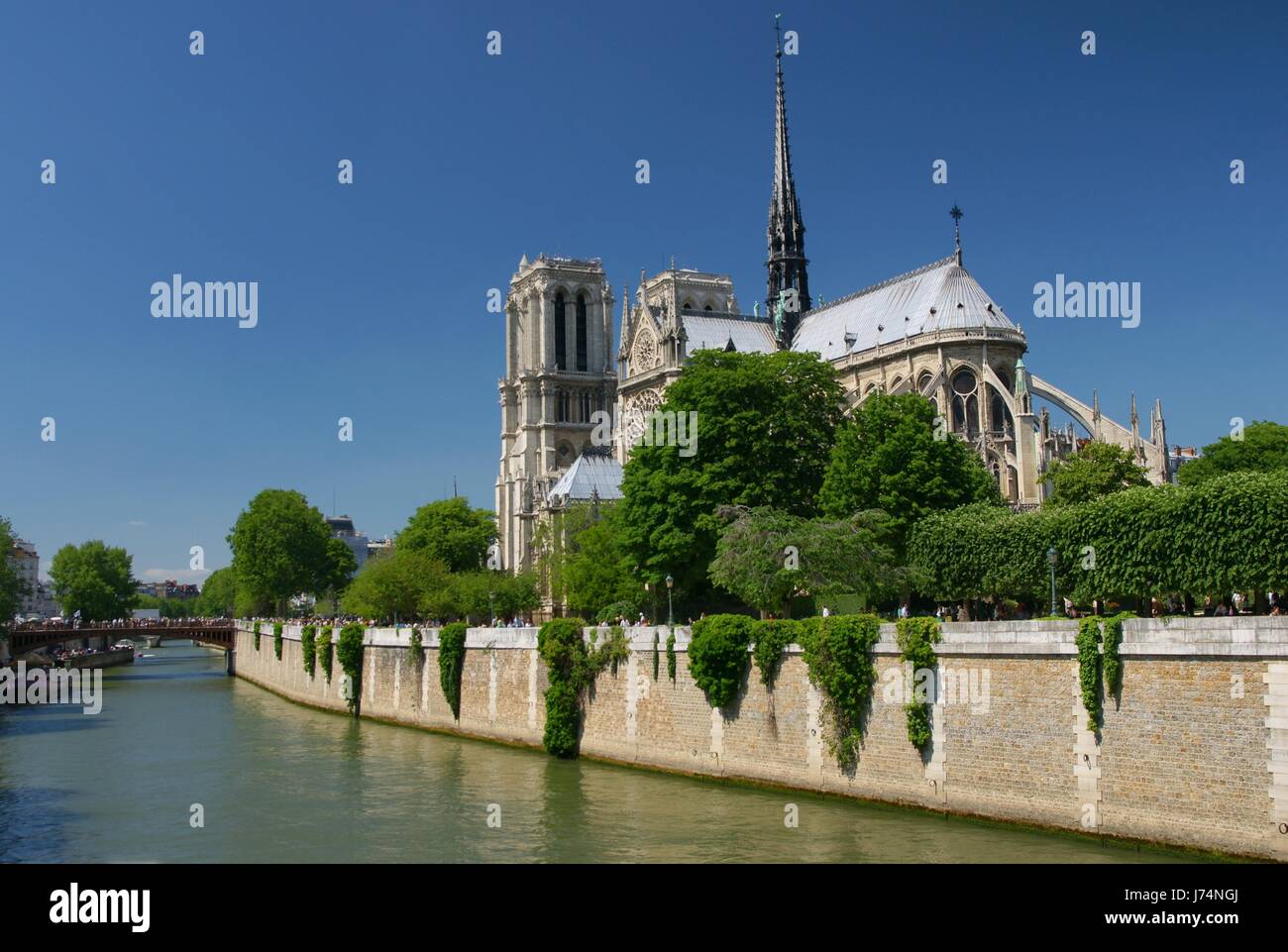 Dame de l'église cathédrale paris france seine capital croyance religion tour bleu Banque D'Images