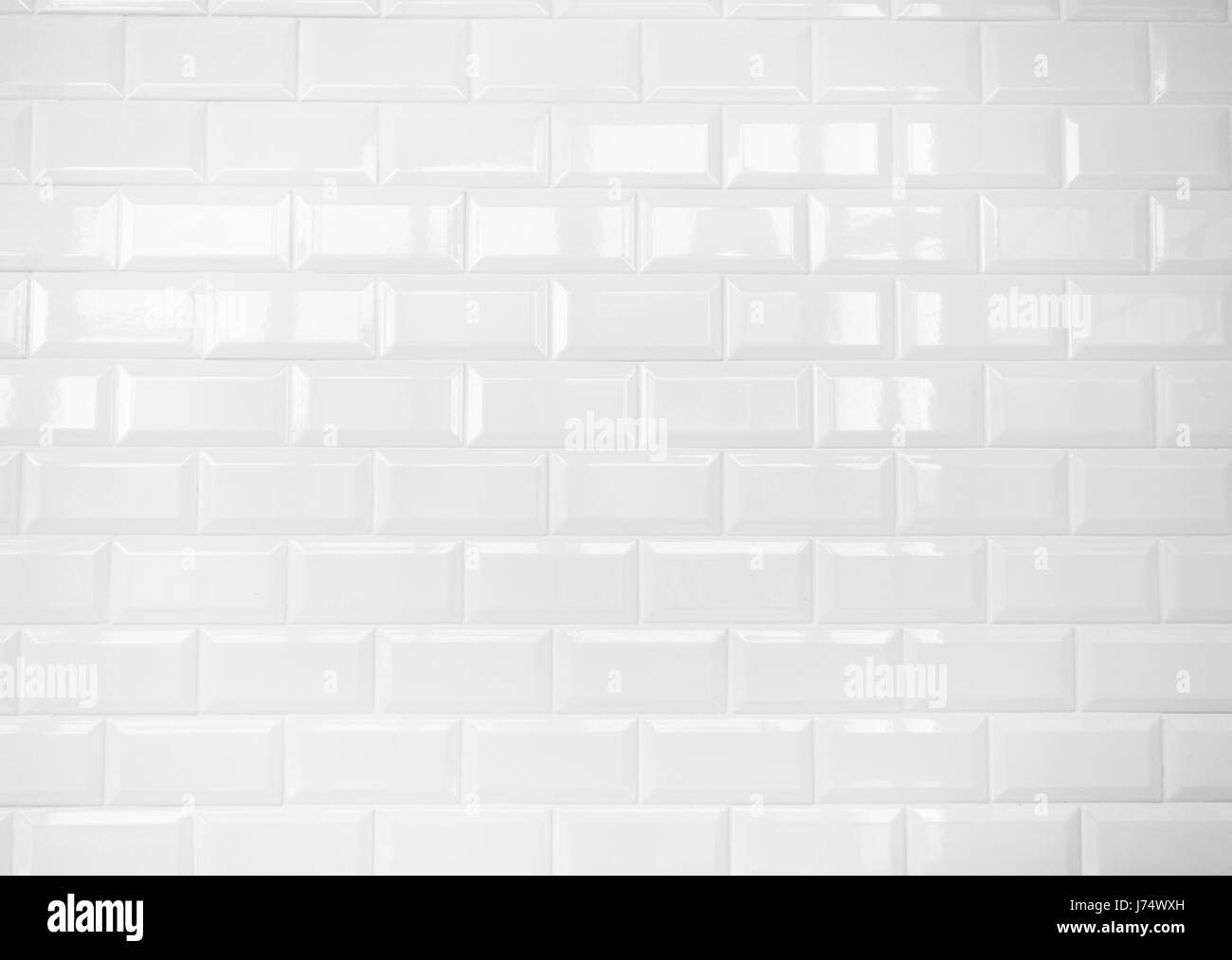 Carreaux de céramique blanche, propre mur de brique Banque D'Images