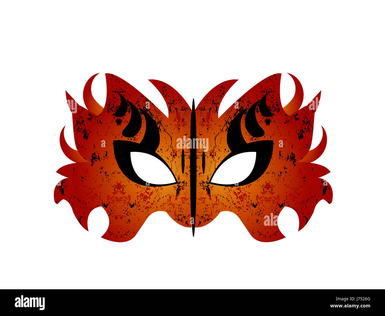 Partie masque halloween costume noir peinture noir profond jetblack basané venice Banque D'Images