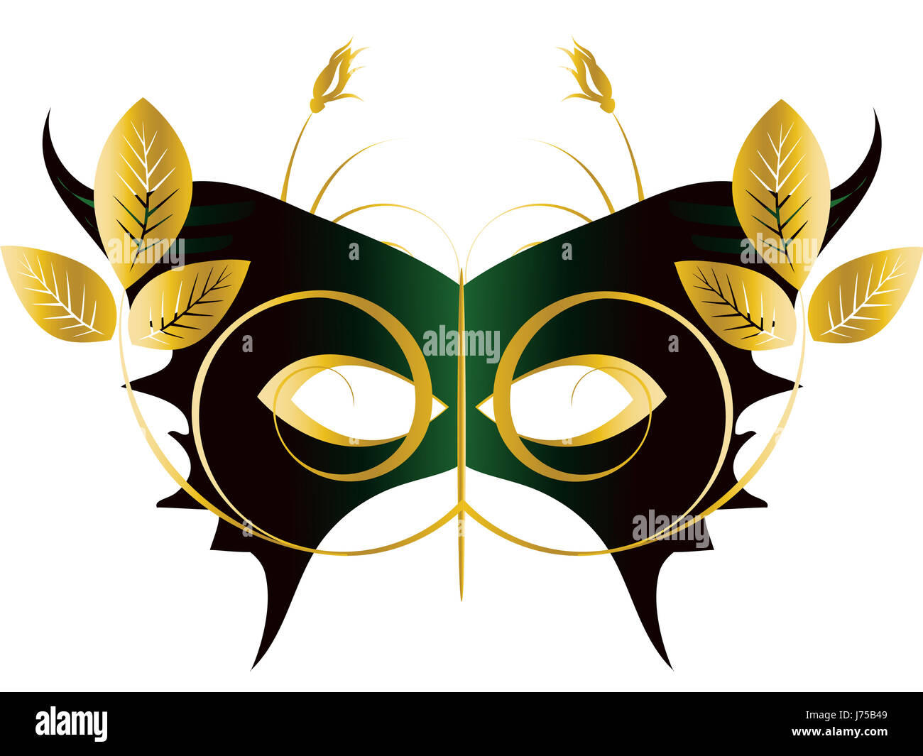 Partie masque halloween costume noir peinture noir profond jetblack basané venice Banque D'Images