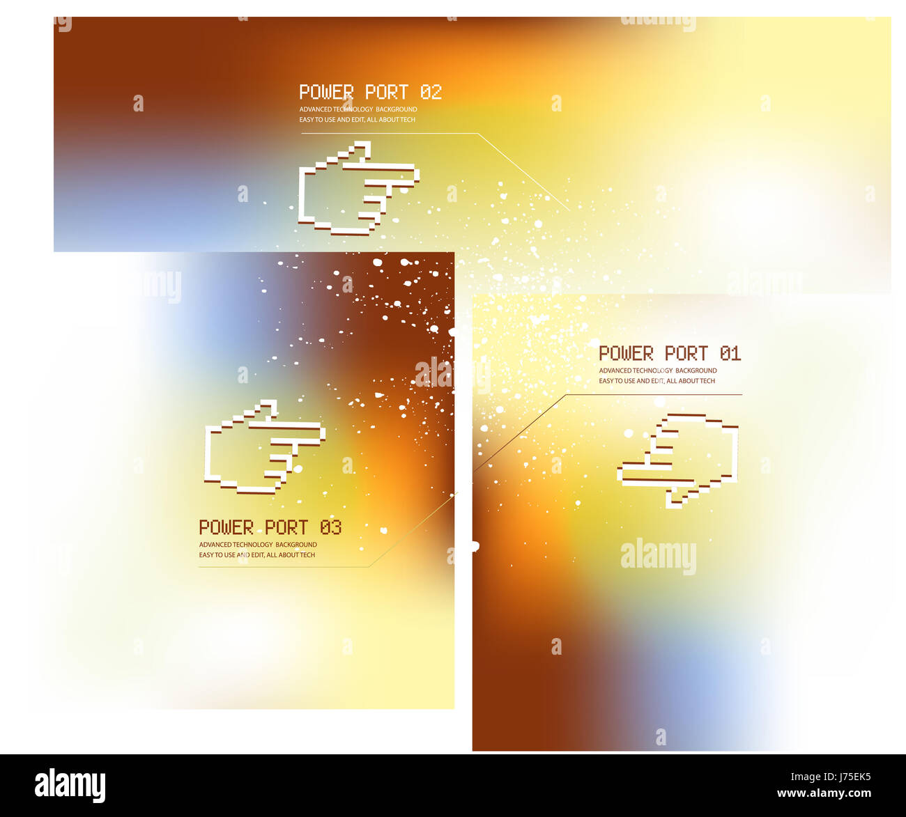 La conception du modèle de bureau couleur concept de projet Projet de plan d'un bureau de l'espace Banque D'Images