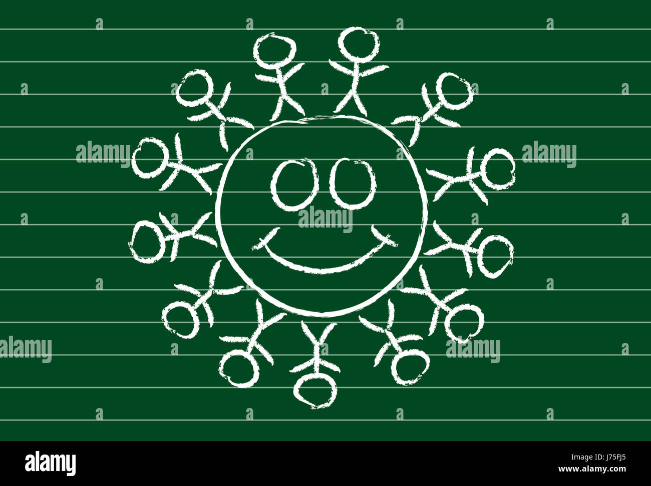 Un tableau monde heureux Banque D'Images