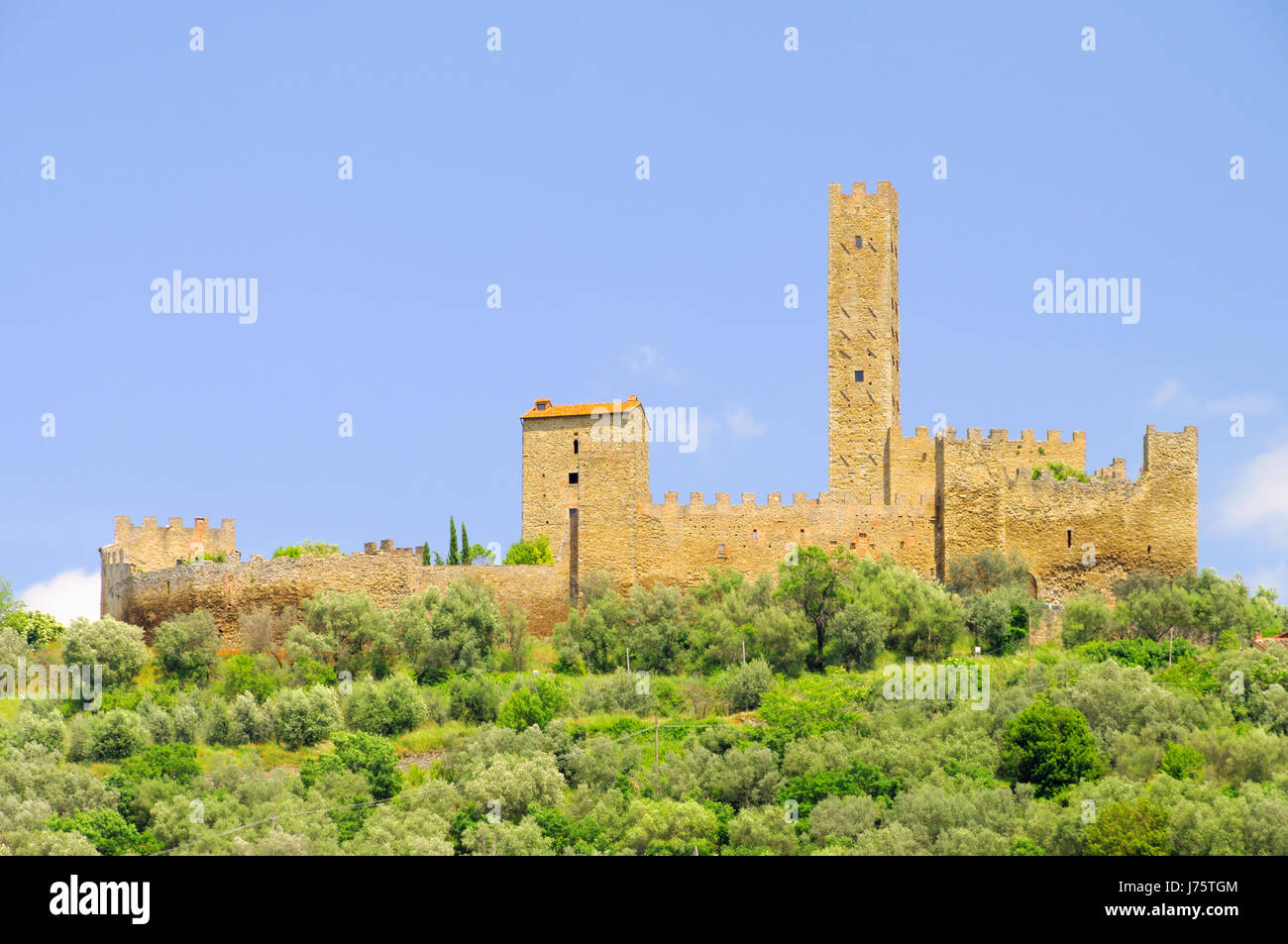 Forteresse toscane italie montagne chateau tour du château forteresse ruine toscane mur Banque D'Images