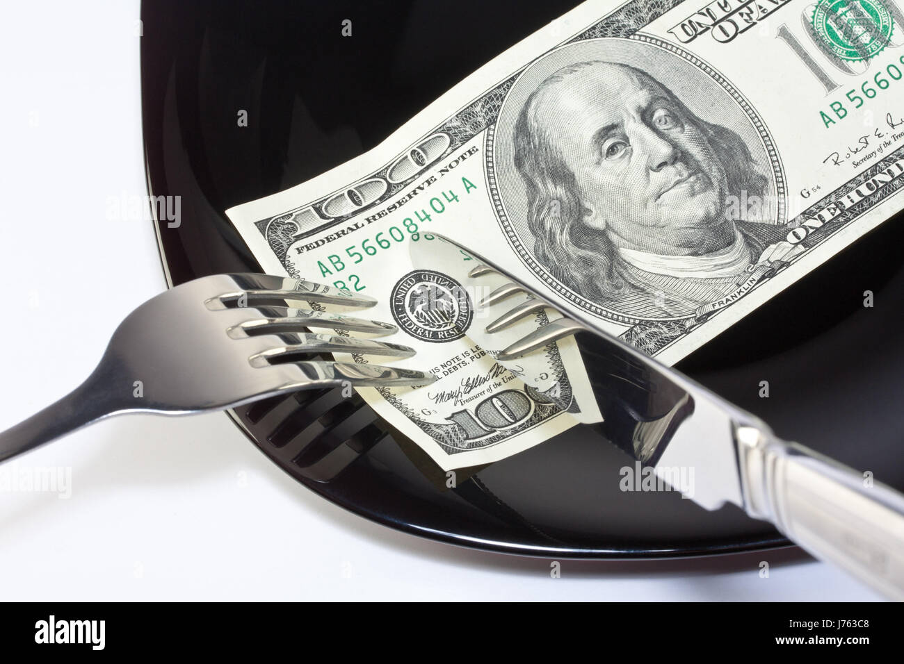 Dollars dollar projet de conception de modèle de plan projet concept jetblack basané noir Banque D'Images